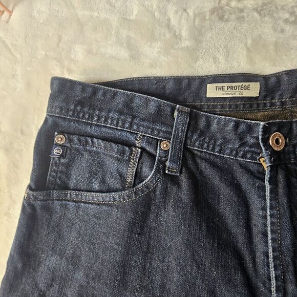 Adriano Goldschmied Jeans Mens 36x34 Black Denim Protege Straight Leg dark - Picture 6 of 13